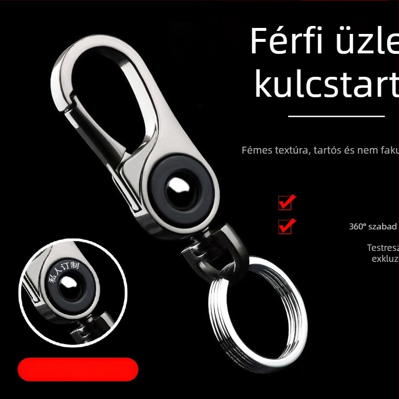 Férfiaknak szóló kulcstartó – üzleti stílus, kreatív medál, cinkötvözet, modern művészeti dizájn (Márka: Hundred flowers)