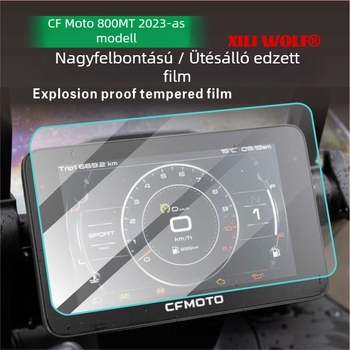 Spring Breeze 800MT-hez tervezett edzett üvegből készült műszerfal védőfólia – karcálló, vízálló, modell: Spring Breeze 800MT, anyag: edzett üveg, súly: 0.3
