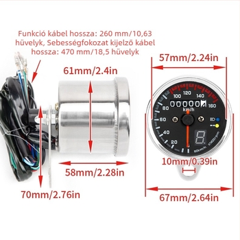 Harley-Davidson cruiser váltópozíció kijelzővel és elektronikus tachométerrel, kilométerórával, 12V