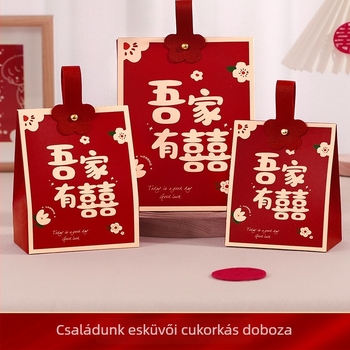 Esküvői bonbontartó doboz, papírból készült ajándékdoboz esküvőkre és eljegyzésekre