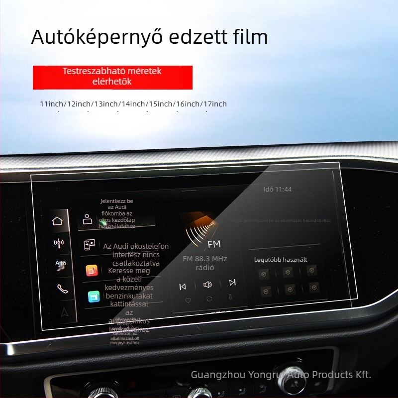 ECF edzett filmből készült képernyővédő motorkerékpár- és autó navigációs kijelzőkhöz, modell 0.144, testreszabás elérhető, Guangzhou eredet.