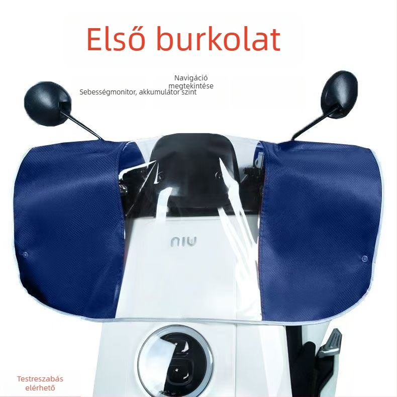 Elektromos jármű előtti esővédő huzat — Oxford szövet, központi vezérlőpanel védelme, por- és vízálló, logó nyomtatás elérhető