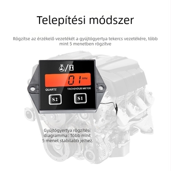 Kézi motorkerékpár-tachométer láncfűrész és fűnyíró számára — indukciós tachométer benzinmotorhoz, karbantartási teszthez