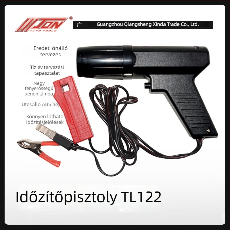 TL122 gyújtás időzítő lámpa autók és motorkerékpárokhoz — 12V tápegység, 0–40°C működési hőmérséklet, 0,5 kg tömeg, modell TL122