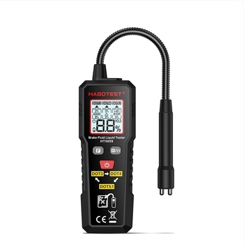 Fékfolyadék-tesztelő HT5009 - 2x AAA elemmel működik, üzemi hőmérséklet -20–60°C, modell HT5009