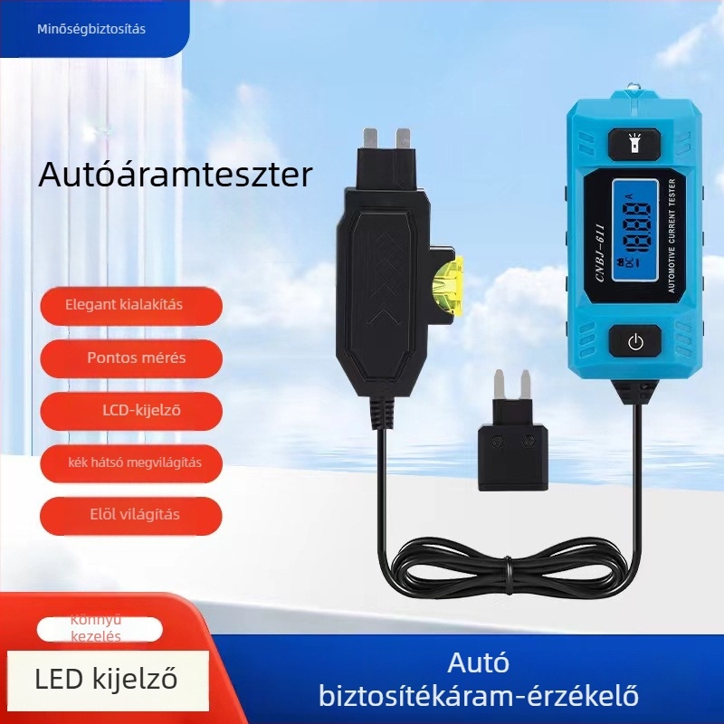 Autó biztosíték áramdetektora – teszter, szivárgási analízis és meghibásodás észlelése