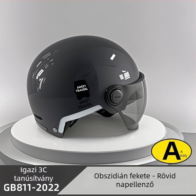 Elektronikus kerékpárhoz fél sisak – ABS anyag, Gb811-2022b tanúsítvány, nyári légáteresztő, könnyű, férfiak és nők számára, terep használatra