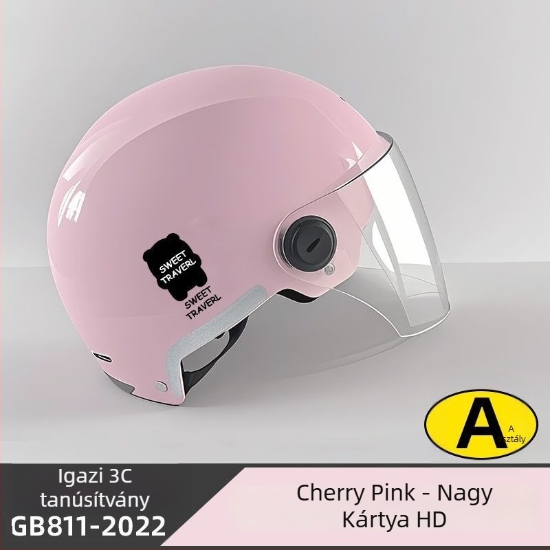 Elektronikus kerékpárhoz fél sisak – ABS anyag, Gb811-2022b tanúsítvány, nyári légáteresztő, könnyű, férfiak és nők számára, terep használatra