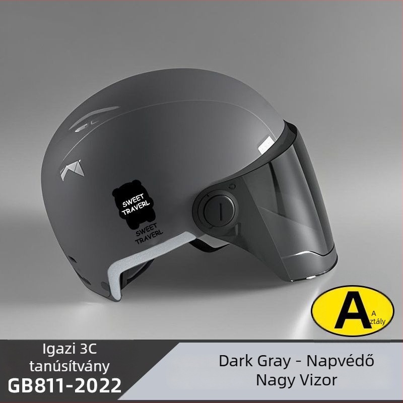 Elektronikus kerékpárhoz fél sisak – ABS anyag, Gb811-2022b tanúsítvány, nyári légáteresztő, könnyű, férfiak és nők számára, terep használatra