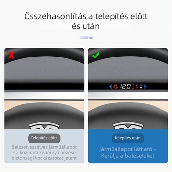 HUD fedélzeti kijelző T5, HD felbontás, OBD táplálás, Model 3 és Model Y kompatibilis