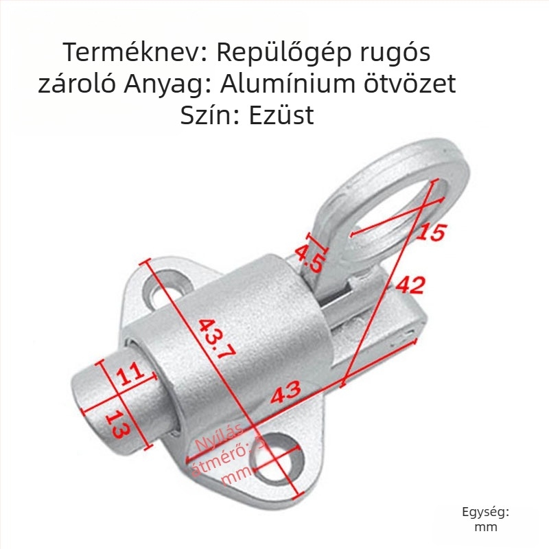 Alumínium zárómechanizmus, modell chaxiao, elektrosztatikus porbevonat, modern minimalist stílus, testreszabás elérhető