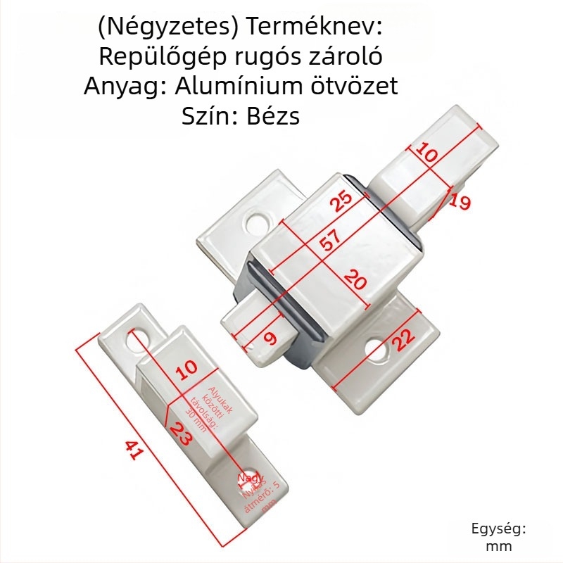 Alumínium zárómechanizmus, modell chaxiao, elektrosztatikus porbevonat, modern minimalist stílus, testreszabás elérhető