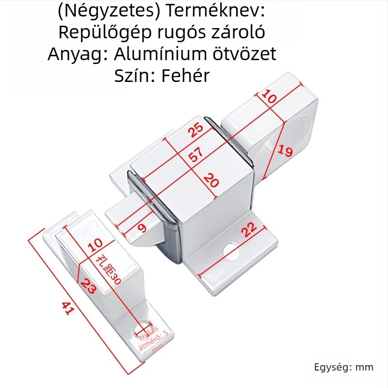 Alumínium zárómechanizmus, modell chaxiao, elektrosztatikus porbevonat, modern minimalist stílus, testreszabás elérhető