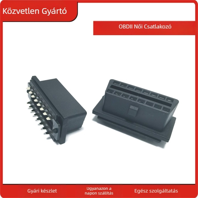 OBD2 női csatlakozó autódiagnosztikához – OBD diagnosztika, 12V, -20°C-tól 85°C-ig