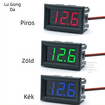 Kétvezetékes DC voltmérő digitális kijelzővel, 5–120V DC tartomány, mérési pontosság 1%, elektromos járművekhez 36V/48V/60V/72V/84V/96V