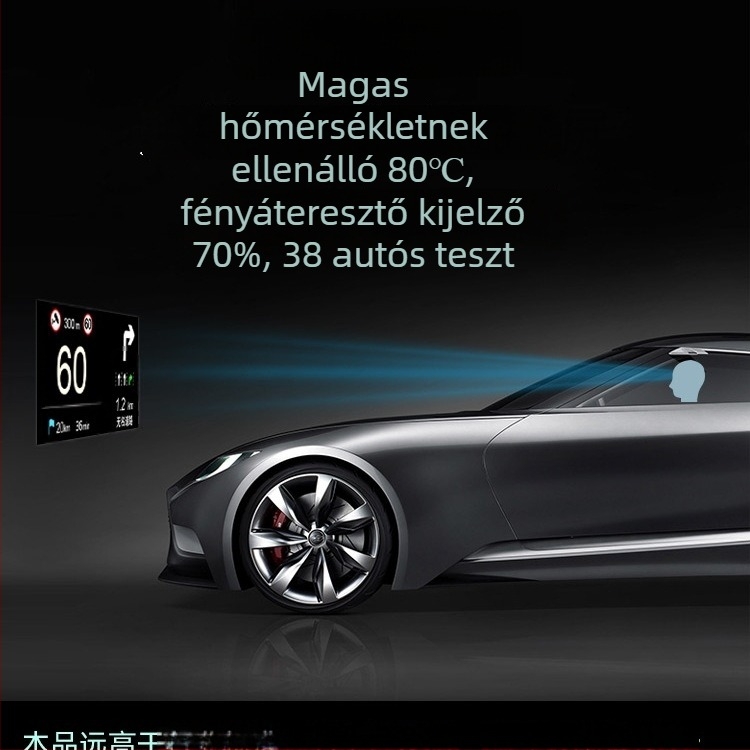 Autós HUD kijelző – OBD hiba észlelés, lebegő képi vetítés, navigáció, kód törlése — Modell 985 — Akkumulátoros üzemmód • Kézi vezérlés • Bemeneti jel: Egyéb
