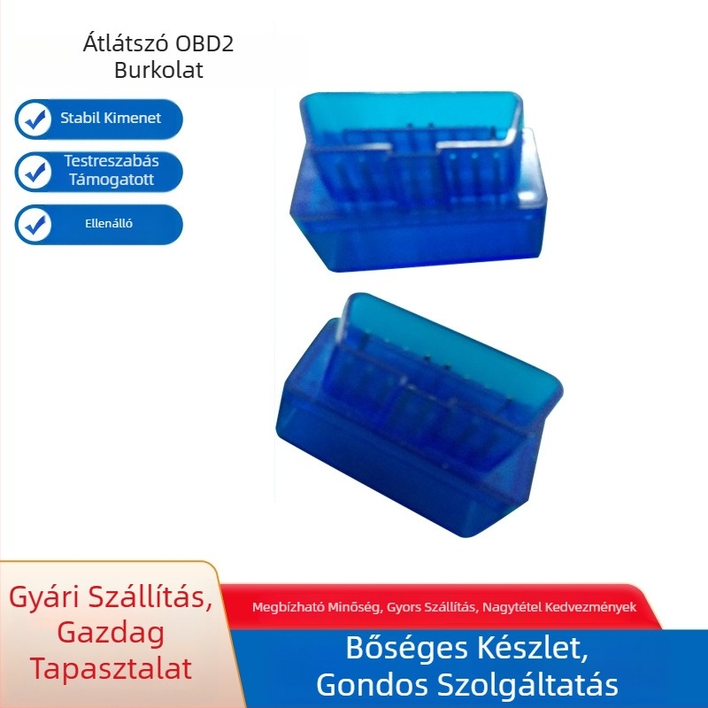 OBD2 átlátszó ház ELM327 Bluetooth és GPS OBD2-höz — 12V, -20°C-tól 85°C-ig, testreszabható méret