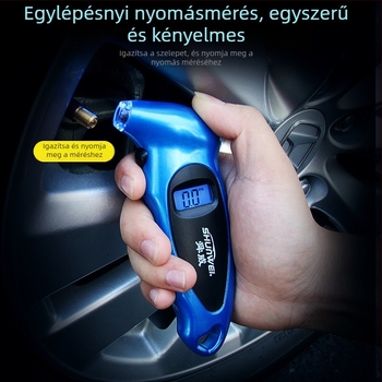 SD-2802 Elektronikus digitális gumiabroncsnyomásmérő, ABS, hordozható, Deflate