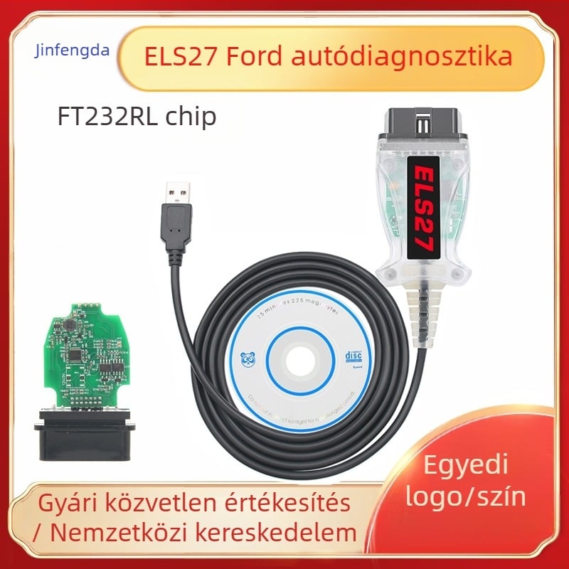 Autódiagnosztikai műszer PIC24HJ128 és FT232RL chippel, motordiagnosztikához, DC12V, -20°C-tól 60°C-ig, modell A0119