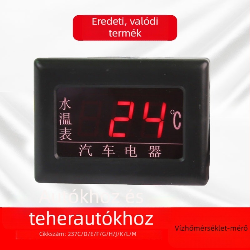 12V/24V univerzális digitális vízhőmérő kijelző járművekhez és gépekhez