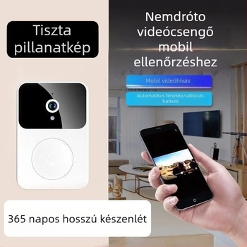 X9 bejárati videócsengő — AA elemű, 5V, HD éjszakai látás, rögzítés, háztartási használatra