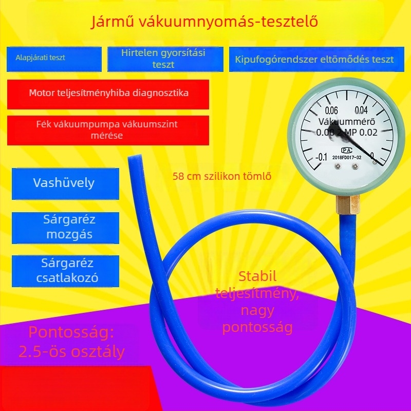 Autóipari vákuumnyomás-mérő és vákuumteszter pozitív és negatív nyomás tesztelésére