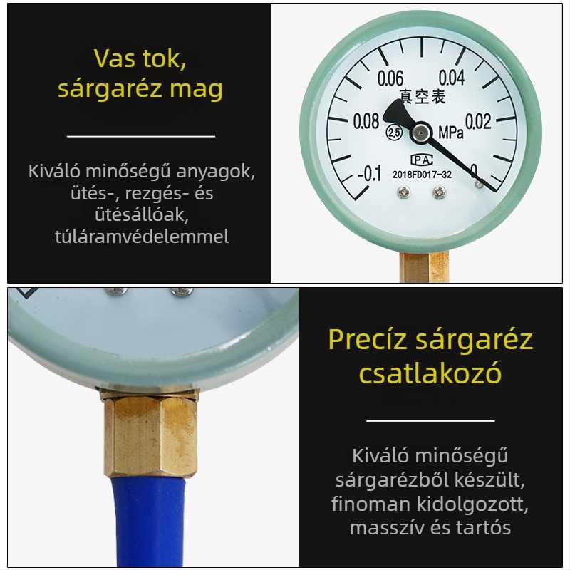 Autóipari vákuumnyomás-mérő és vákuumteszter pozitív és negatív nyomás tesztelésére