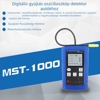 Digitális gyújtórelé autóoszcilloszkóppal, gyors mérés a fordulatszámra, időre és feszültségre MST-1000