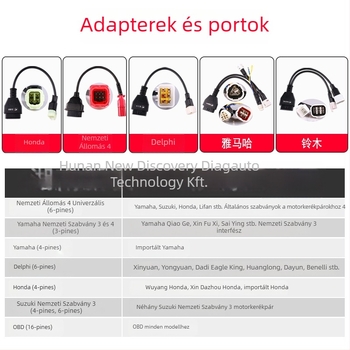 GTOURER MST-601PRO Motorkerékpár EFI diagnosztikai eszköz OBD dekóderrel a motor hibakódjainak törléséhez
