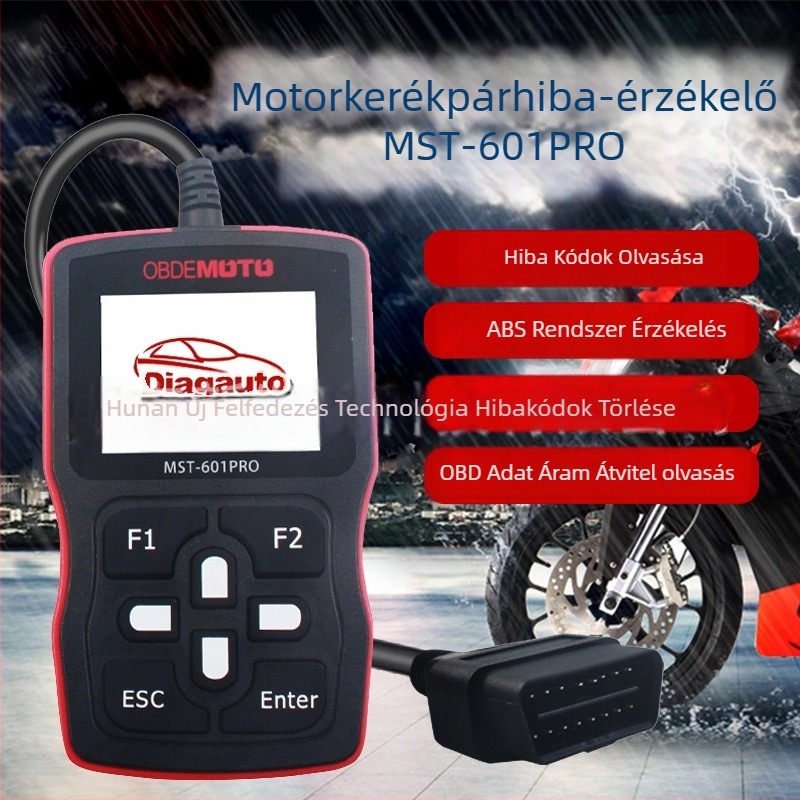 GTOURER MST-601PRO Motorkerékpár EFI diagnosztikai eszköz OBD dekóderrel a motor hibakódjainak törléséhez