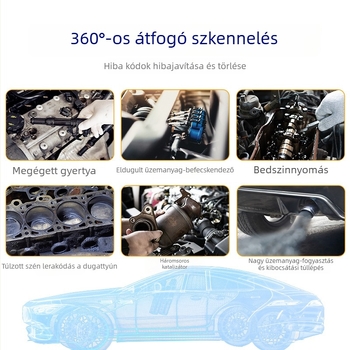 Fnirsi FD10 OBD2 Bluetooth 5.1 diagnosztikai eszköz a motorhoz, hibakódokkal, járműre szerelt