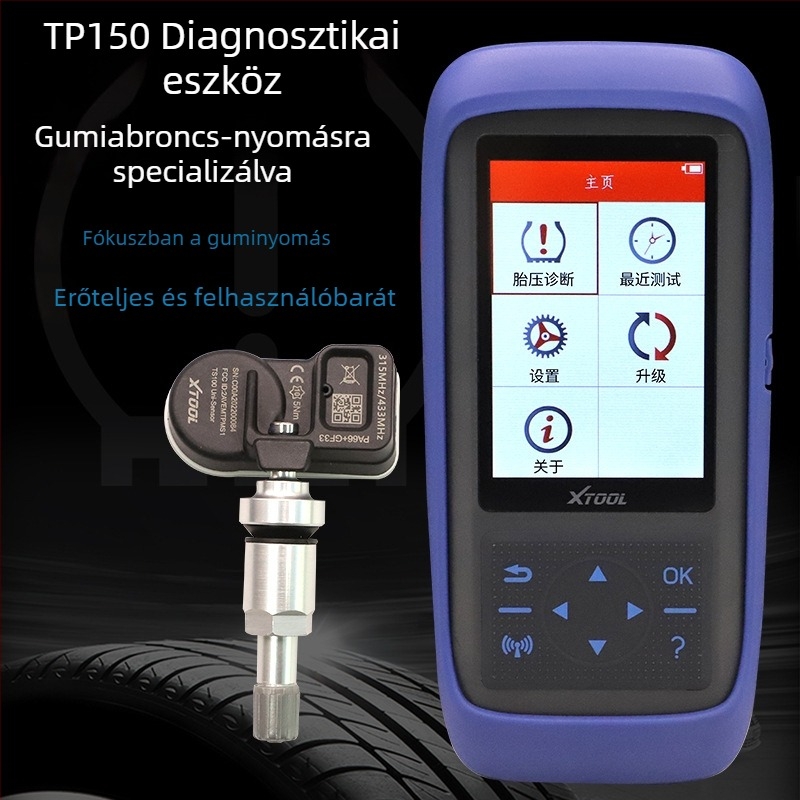 Langren TP150 Autódiagnosztikai eszköz a gumiabroncsnyomás szenzorok aktíválásához, párosításához és reseteléséhez, TPMS programozás