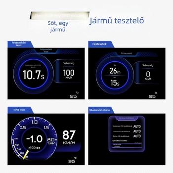 OBD HUD műszer autóhoz — Kuyoule, PC+ABS, Modell A501, OBDII kompatibilis, Tömeg ~150 g