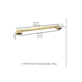 Sárgaréz fogantyú - kézzel készített, új kínai motívum stílusban, bútorokhoz és ajtókhoz