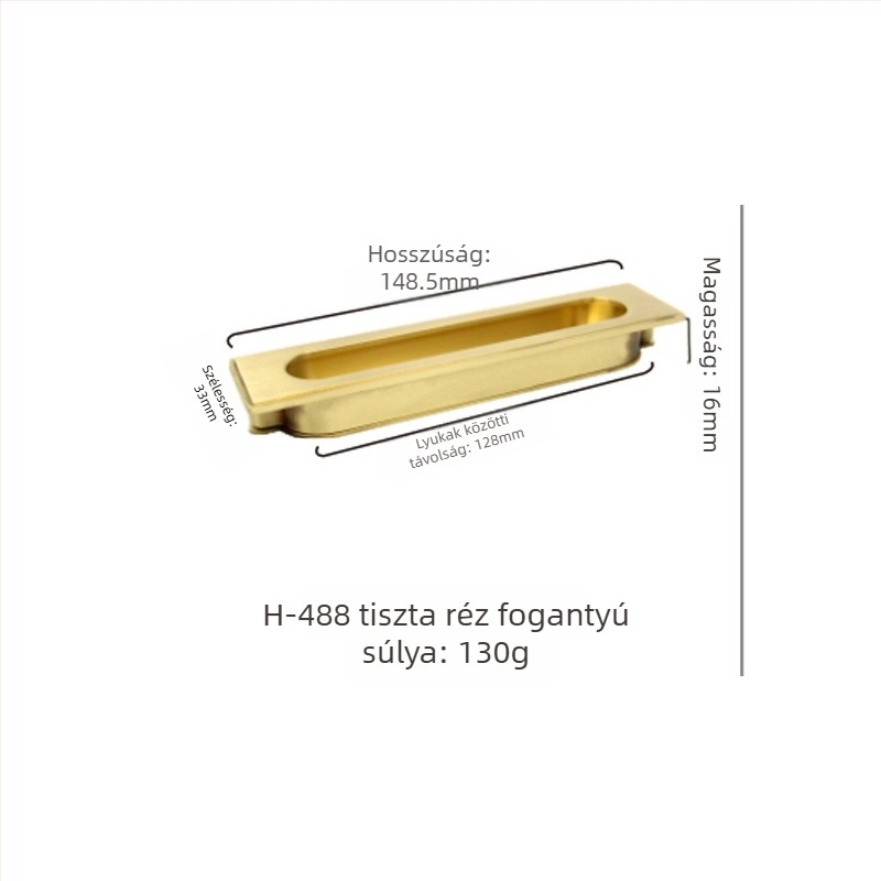 Sárgaréz fogantyú - kézzel készített, új kínai motívum stílusban, bútorokhoz és ajtókhoz