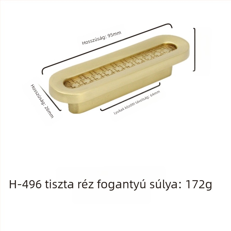 Sárgaréz fogantyú - kézzel készített, új kínai motívum stílusban, bútorokhoz és ajtókhoz