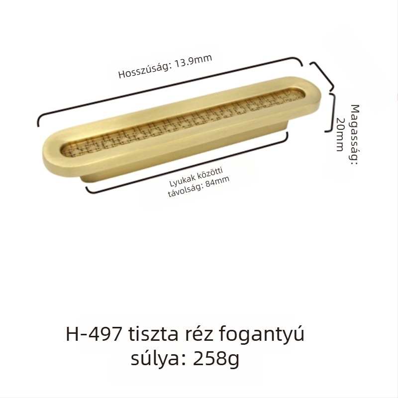 Sárgaréz fogantyú - kézzel készített, új kínai motívum stílusban, bútorokhoz és ajtókhoz