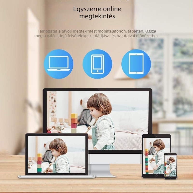 Fúrás nélküli beltéri megfigyelő kamera kettős lencsével, 1080p okos otthoni kamera (4G)