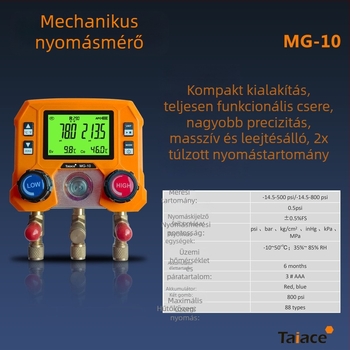 MG-10 Digitális nyomásmérő hűtőközeghez autóklímához