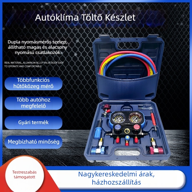 Diafragmás nyomásmérő autóhűtő R134A-hoz, ZS-1001 modell, Zeng's márka, autójavító eszközök