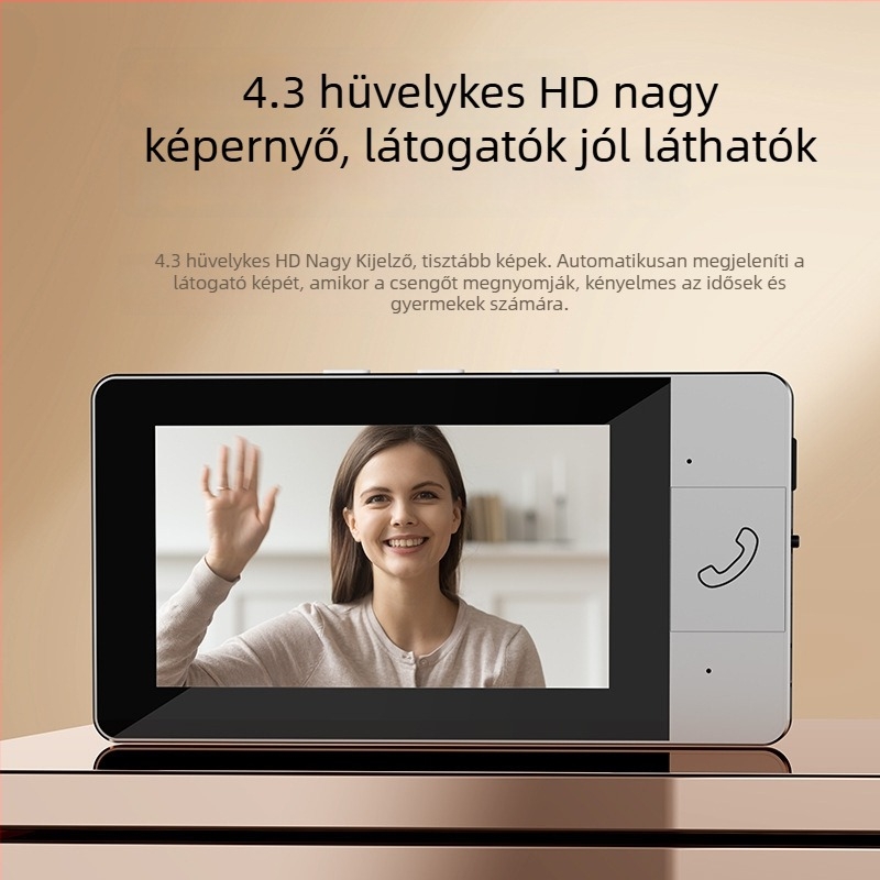Nt601a videó ajtócsengő beltéri kijelzővel, kétirányú videó interkom, HD éjjellátás, USB 5V tápegység