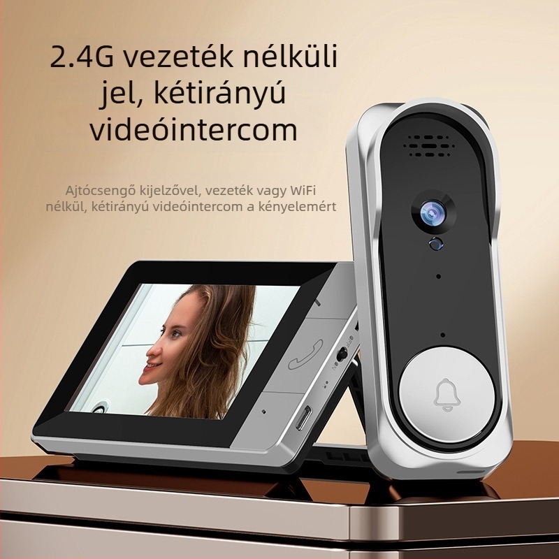 Nt601a videó ajtócsengő beltéri kijelzővel, kétirányú videó interkom, HD éjjellátás, USB 5V tápegység
