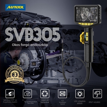 AUTOOL SVB305 Vizuális Endoszkóp HD Kamera Autóreparációhoz és Motor Szénlerakódások Detektálásához