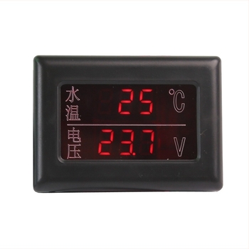 Digitális LCD vízhőmérséklet- és voltmérő — 2 az 1-ben mérőeszköz autókhoz, teherautókhoz és mezőgazdasági járművekhez