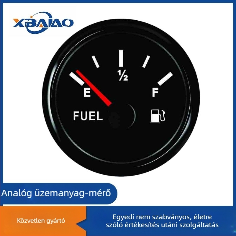 Üzemanyag-szintmérő 12/24V – ABS ház, 0-190Ω jel, autó, hajó és yacht számára