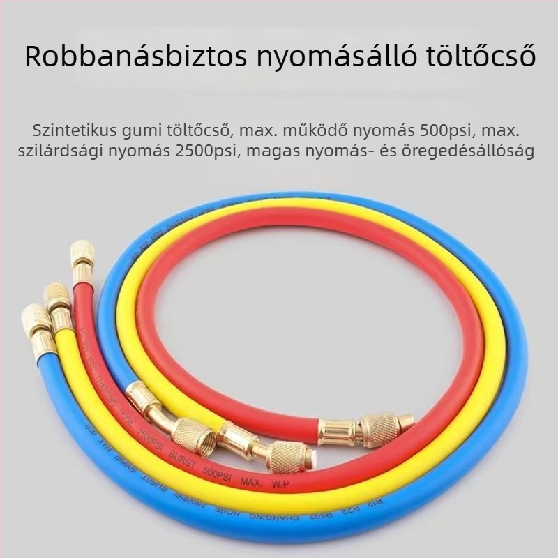 Autóklíma vákuumnyomásmérő kettős mérő készlettel és R134A hűtőközeg-szeleppel