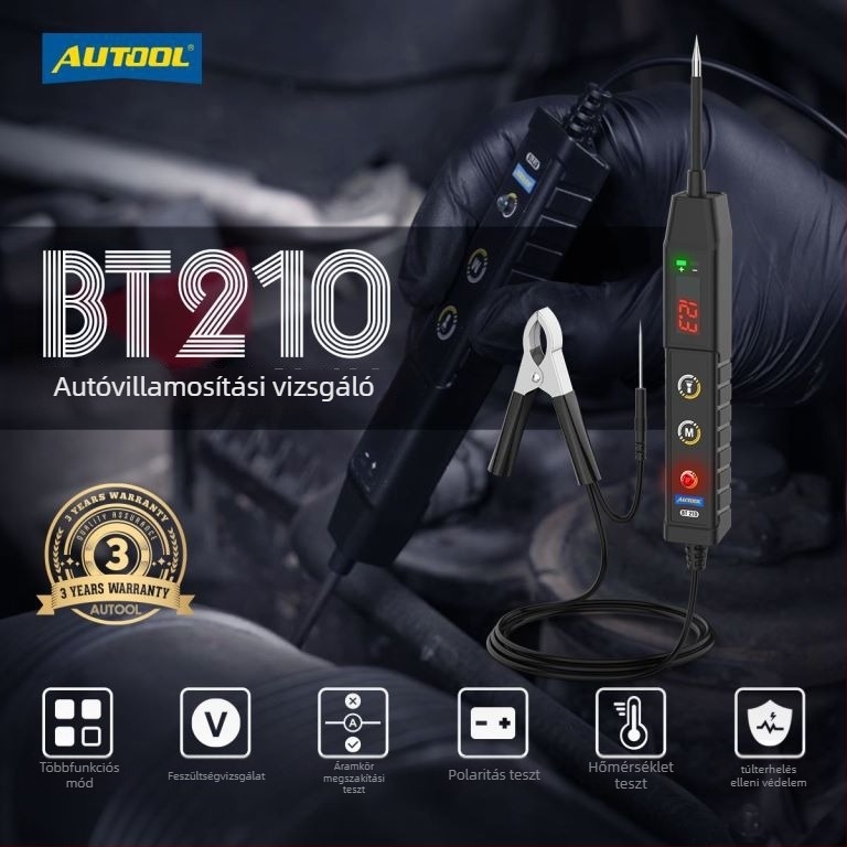 AUTOOL BT210 autóhiba detektor – autóhálózati áramkör detektáló toll (Model BT210, Márka AUTOOL, Típus: Autóhiba detektor)