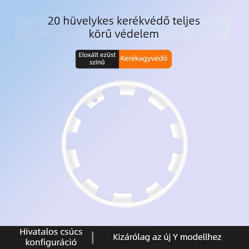 Tesla Model Y középfedél teljes burkolattal, karcolás elleni védelem, felni módosítási kiegészítő