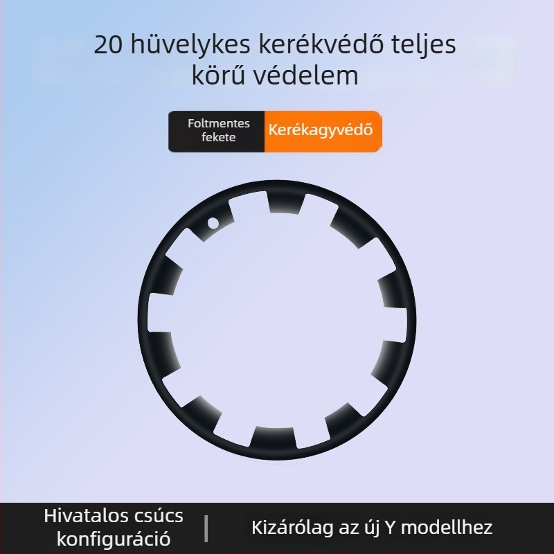 Tesla Model Y középfedél teljes burkolattal, karcolás elleni védelem, felni módosítási kiegészítő