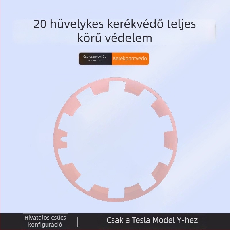 Tesla Model Y középfedél teljes burkolattal, karcolás elleni védelem, felni módosítási kiegészítő